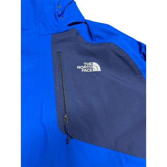 The North Face 3-in-1 Hooded Jacket Mens 2XL Blue Waterproof Full Zip